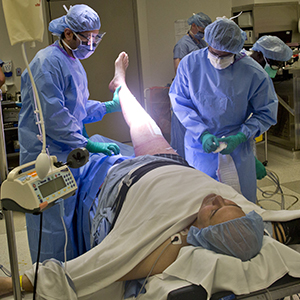 A man on a surgery table in the OR